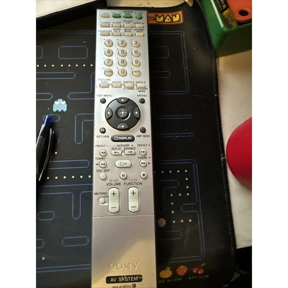 Sony RM-ADP010 Remote Control AV System Home Theater Silver OEM Genuine Tested